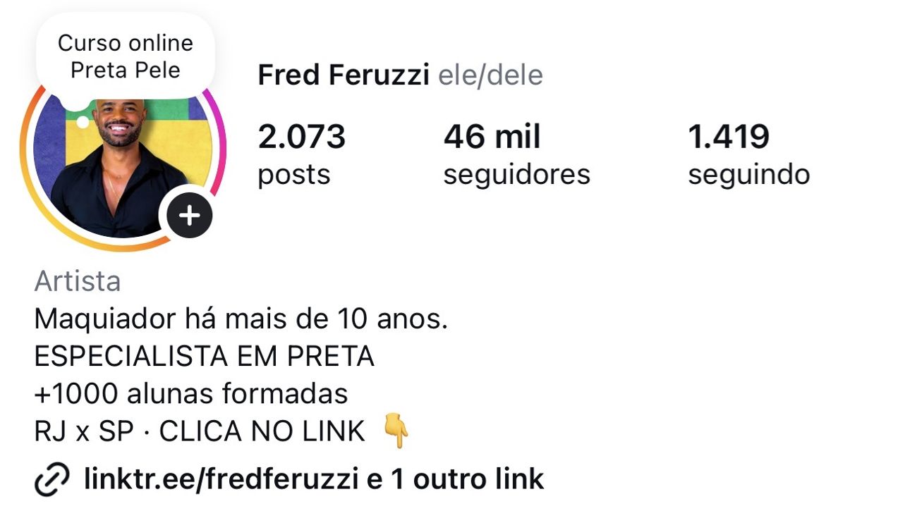 Perfil @fredferuzzi no Instagram